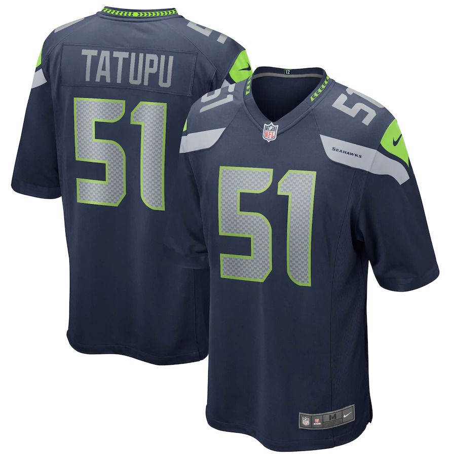 Men Seattle Seahawks #51 Lofa Tatupu Nike College Navy Game Retired Player NFL Jersey